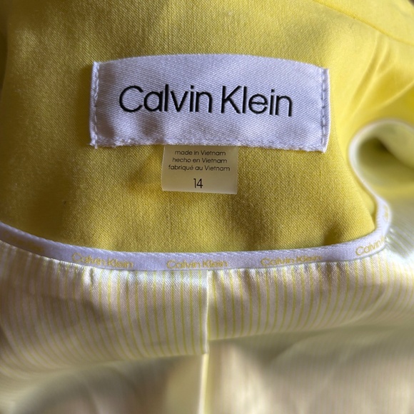Calvin Klein Citron Suit Jacket Size 14 - Picture 4 of 6